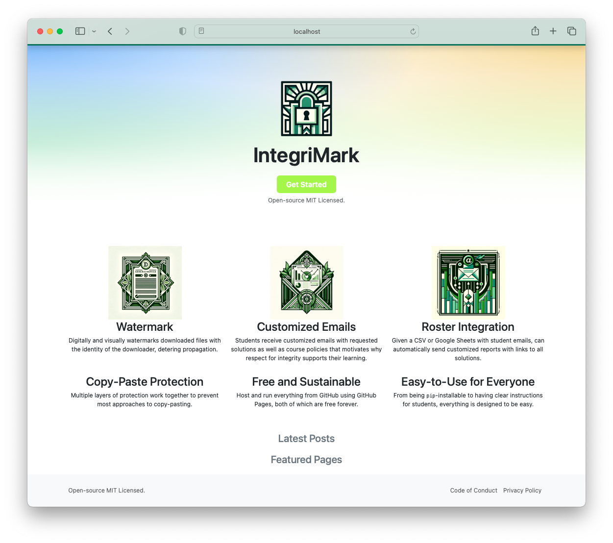 IntegriMark&rsquo;s Landing Page