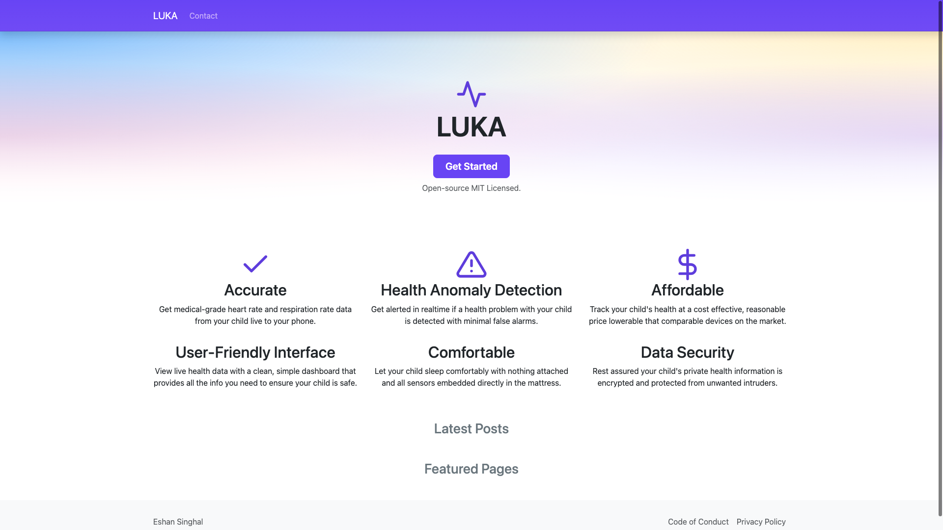 Eshan Singhal&rsquo;s Mock Landing Page